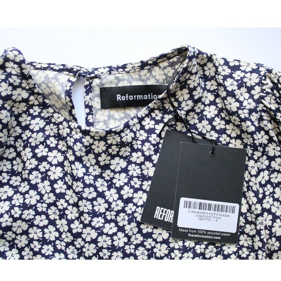 Reformation Josephine Midi Dress / Size 4 / Quito Long Sleeve Floral - Picture 7 of 9